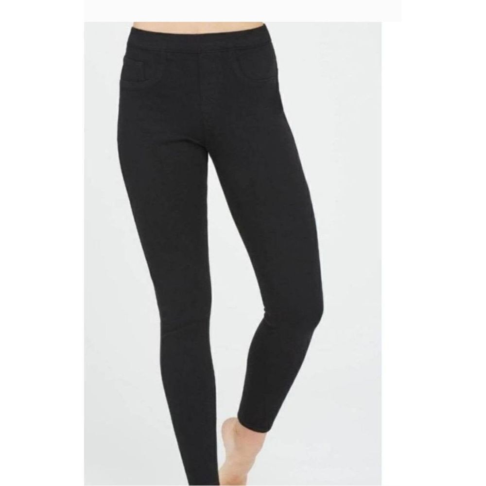 Spanx black jeanish ankle leggings sz Small